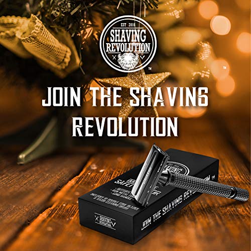 Long Handle Double Edge Safety Razor - Butterfly Open Razor with 10 Japanese ...