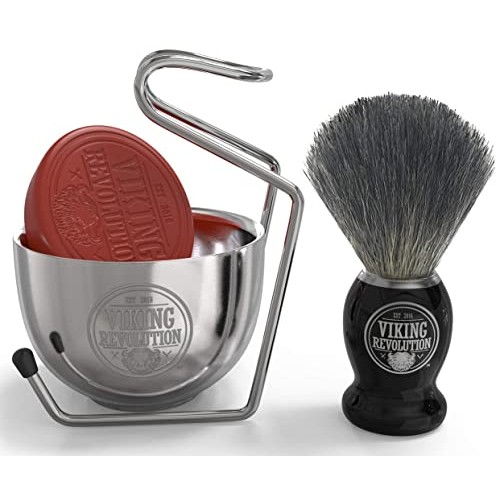 Luxury Shaving Brush Set - Shaving Kit for Men Includes Badger Hair Shaving B...