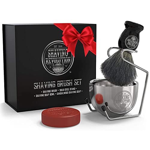Luxury Shaving Brush Set - Shaving Kit for Men Includes Badger Hair Shaving B...