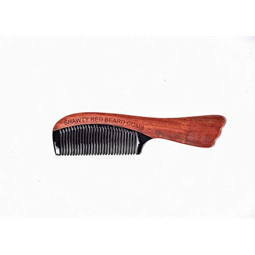 Shawty Red Low Heat Beard Growth Kit for Men, Wooden Comb & leave in Conditio...