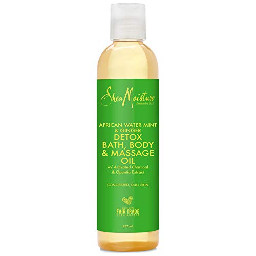 Shea Moisture African Water Mint & Ginger Detox Bath Body Massage Oil 8 fl oz