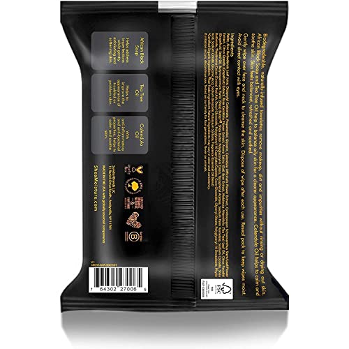 Shea Moisture Makeup Remover Face Wipes, African Black Soap, With Tea Tree Oi...