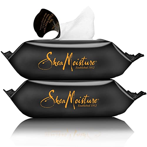 Shea Moisture Makeup Remover Face Wipes, African Black Soap, With Tea Tree Oi...