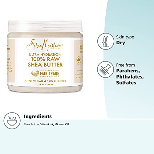SheaMoisture All-Over Hydration Body Lotion for Dry Skin Raw, 15 Fl Oz