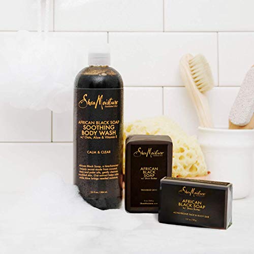SheaMoisture Bath Face Skin care Kit Body Cleanser for Dull Skin African Blac...