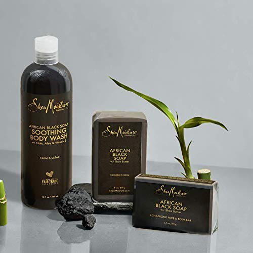 SheaMoisture Bath Face Skin care Kit Body Cleanser for Dull Skin African Blac...