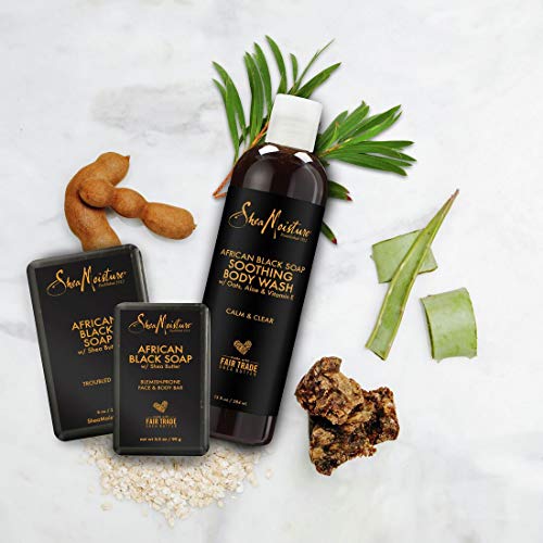 SheaMoisture Bath Face Skin care Kit Body Cleanser for Dull Skin African Blac...