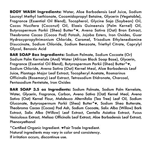 SheaMoisture Bath Face Skin care Kit Body Cleanser for Dull Skin African Blac...