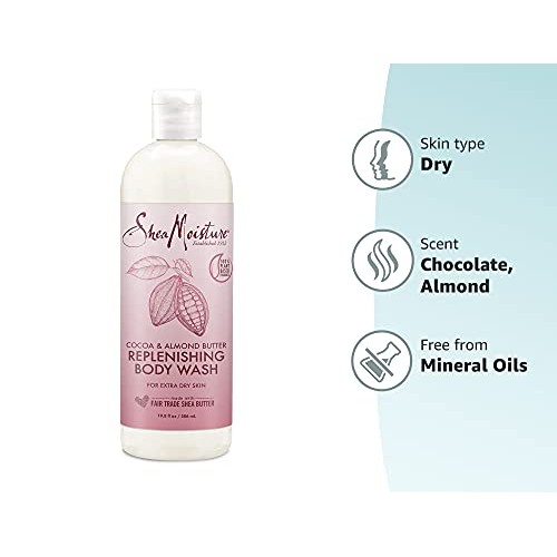 SheaMoisture Body Wash Extra Dry Skin Replenishing Cocoa Almond Cruelty Free ...
