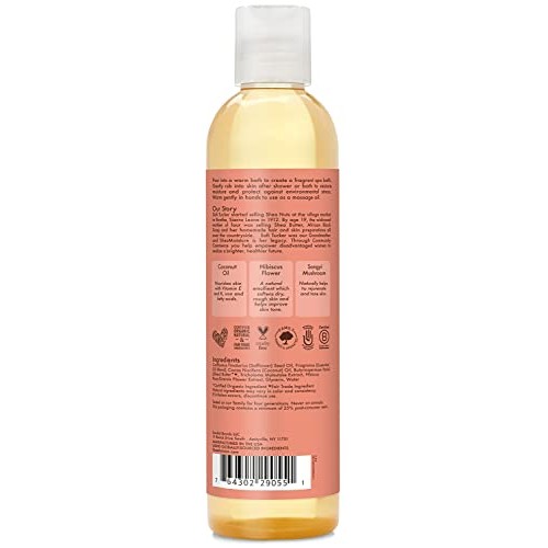 SheaMoisture Coconut & Hibiscus Bath, Body & Massage Oil, 8 Ounces - 2pc