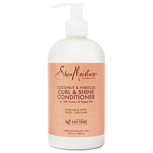 SheaMoisture Curl Shine Silicone Free Conditioner for Curly Hair Coconut Hibi...