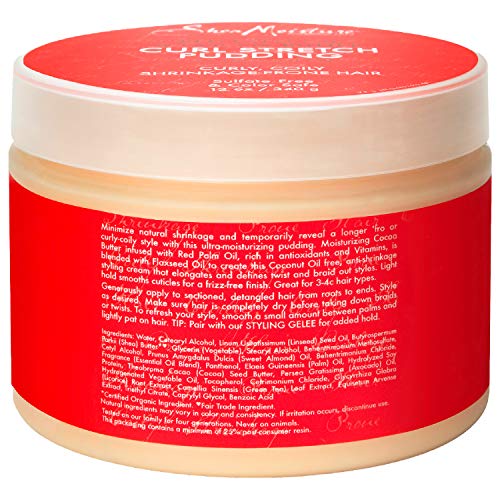 Sheamoisture Curl Stretch Pudding for Curls Red Palm Oil and Cocoa Butter wit...