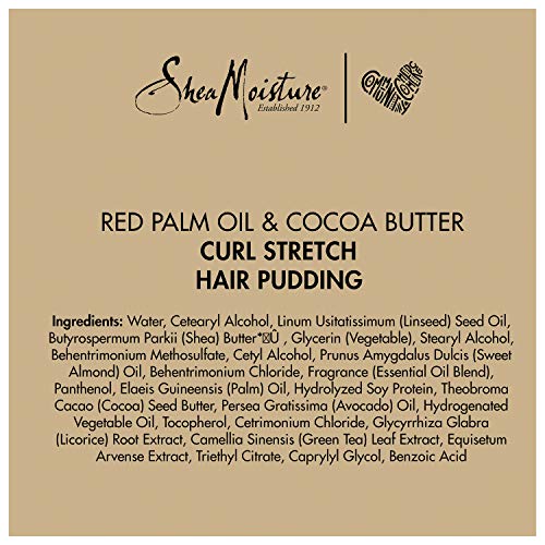 Sheamoisture Curl Stretch Pudding for Curls Red Palm Oil and Cocoa Butter wit...