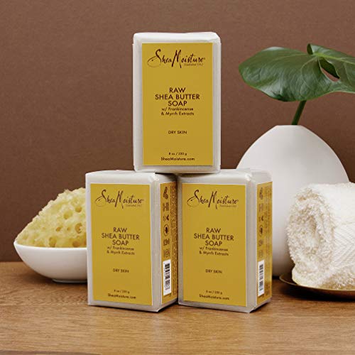 SheaMoisture Face and Body Bar Soap for Dry Skin with Paraben Free, Raw Shea ...