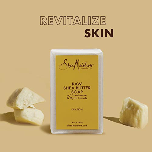 SheaMoisture Face and Body Bar Soap for Dry Skin with Paraben Free, Raw Shea ...