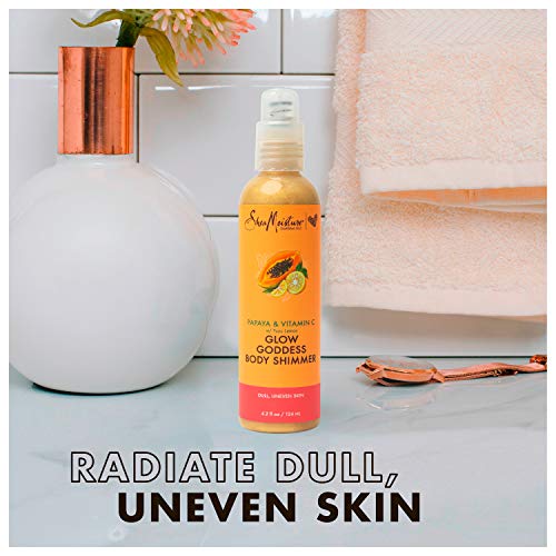 SheaMoisture Goddess Body Shimmer for Dry Skin, Dull Skin Papaya and Vitamin ...