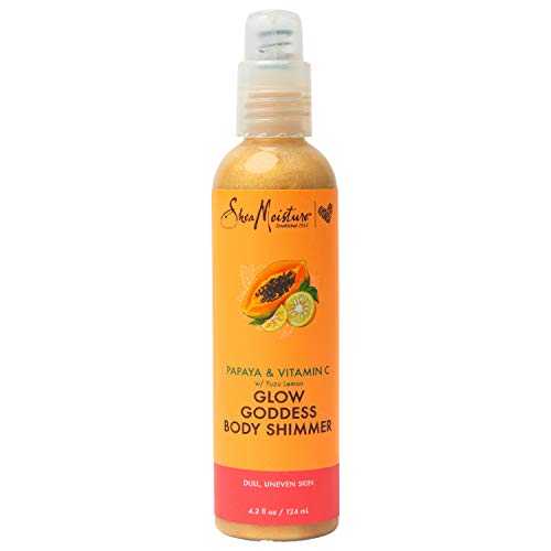 SheaMoisture Goddess Body Shimmer for Dry Skin, Dull Skin Papaya and Vitamin ...