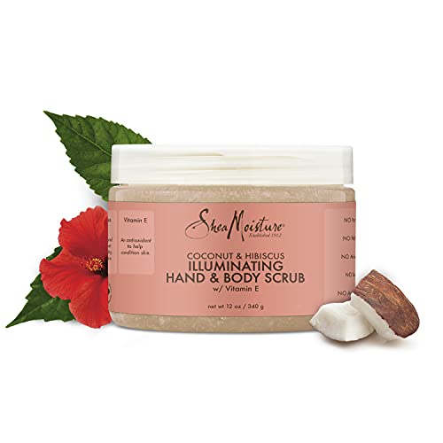 SheaMoisture Illuminating Hand and Body Scrub for Dull Skin Coconut and Hibis...