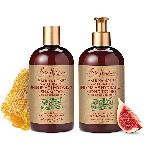 SheaMoisture Manuka Honey & Mafura Oil Intensive Hydration Shampoo & Conditio...