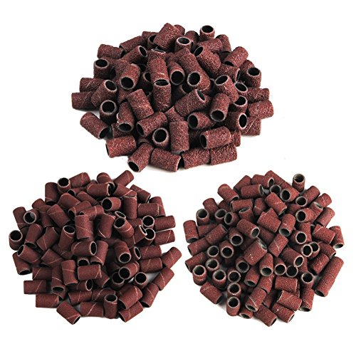 Shelloloh 300pcs Professional Sanding Bands for Nail Drill Manicure Pedicure ...