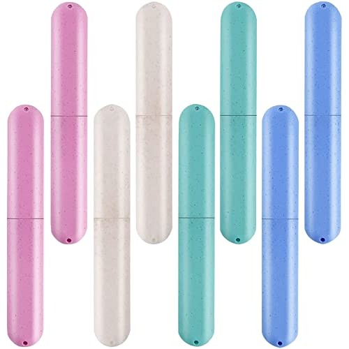 SHENQIDZ 8 pack travel toothbrush case, portable toothbrush case for travel, ...