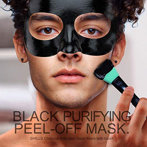 SHILLS Charcoal Black Mask, Blackhead Mask, Acne Removal Mask, Activated Char...