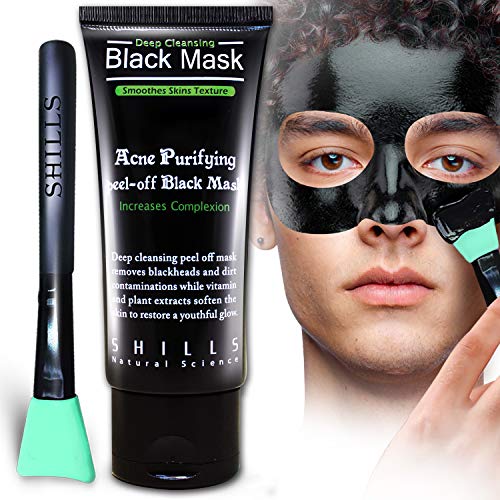 SHILLS Charcoal Black Mask, Blackhead Mask, Acne Removal Mask, Activated Char...