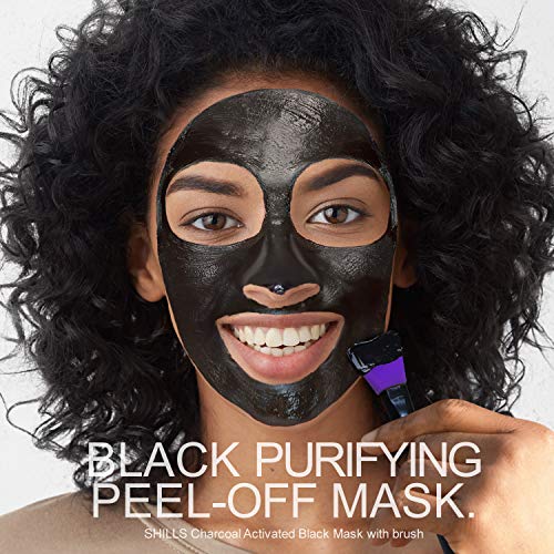SHILLS Charcoal Black Mask, Blackhead Remover Mask, Charcoal Mask, Acne Peel ...