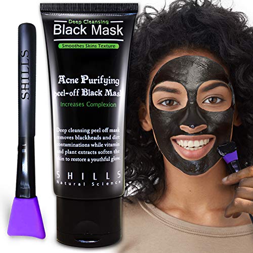 SHILLS Charcoal Black Mask, Blackhead Remover Mask, Charcoal Mask, Acne Peel ...