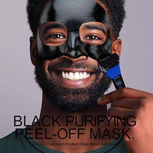 SHILLS Charcoal Mask for Men, Purifying Peel Off Mask, Black Mask Peel Off, B...