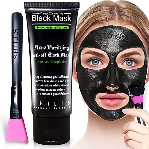 SHILLS Purifying Charcoal Black Mask, Peel Off Mask, Black Mask Peel Off, Bla...
