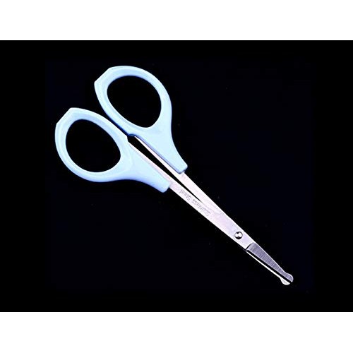 SHINING CROWN 4 Inches Premium Nose Hair Safety Scissors, Safety Blades with ...
