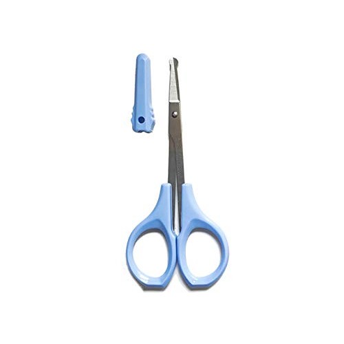 SHINING CROWN 4 Inches Premium Nose Hair Safety Scissors, Safety Blades with ...