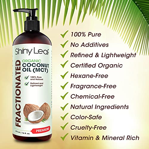 Fractionated Coconut Oil, 100% Pure & Natural Body Oil for Massage & Aromathe...
