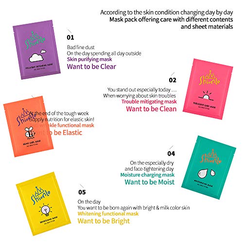 ShionLe Face Facial Beauty Skin Care Mask Sheets | Moisturizing | Brightening...