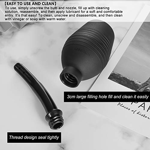 10 oz Enema Bulb Kit with Storage Bag- Anal or Vaginal Silicone Douche for Me...