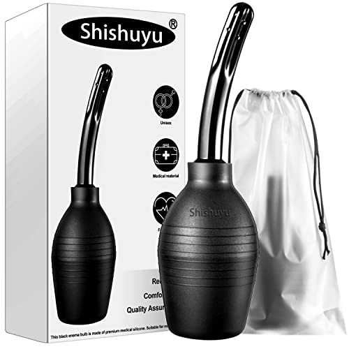 10 oz Enema Bulb Kit with Storage Bag- Anal or Vaginal Silicone Douche for Me...