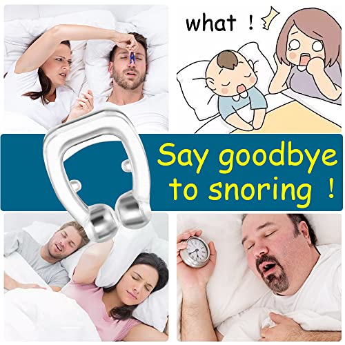 SHIXUAN 12 PCS Anti Snoring Device - Silicon Magnetic Anti Snoring Nose Clip,...