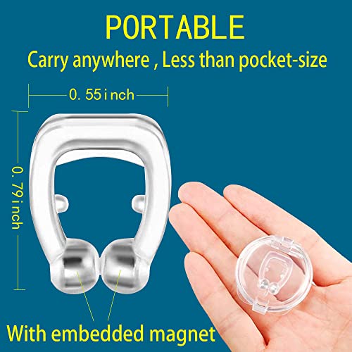 SHIXUAN 12 PCS Anti Snoring Device - Silicon Magnetic Anti Snoring Nose Clip,...