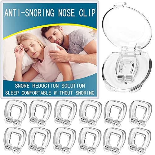 SHIXUAN 12 PCS Anti Snoring Device - Silicon Magnetic Anti Snoring Nose Clip,...