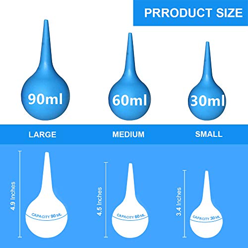 SHJYKRU 30ml Ear Syringe Hand Bulb Syringe Ear Washing Squeeze Bulb for Kids ...