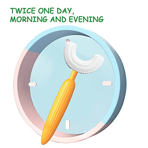 SHNOKER New Toothbrush with U-Shaped Food Grade Silicone Brush Head for Kids ...