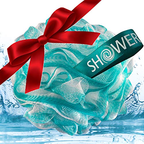 2-Side-Loofah-Back-Scrubber & Bath-Sponges by-Shower-Bouquet: 1-Long-Handle-B...