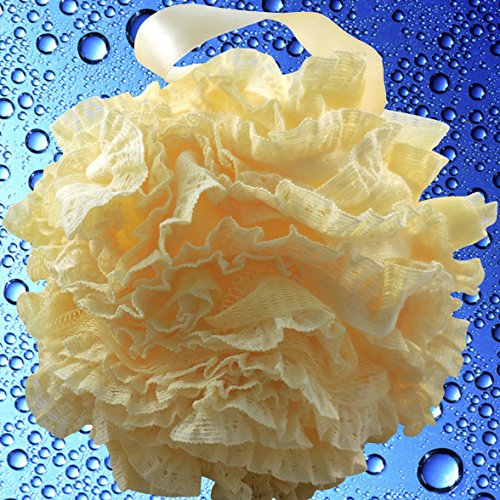 Loofah-Bath-Sponge Lace-Mesh-Set >> 2-Scrubs-in-1 by Shower Bouquet: Large Fu...