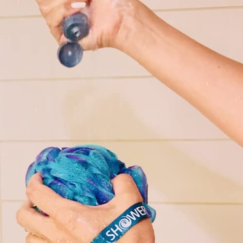 Loofah Bath-Sponge Swirl-Deep-Set-XL-75g by Shower Bouquet - Extra Large 4 Pa...