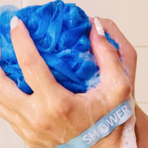 Loofah Bath-Sponge Swirl-Deep-Set-XL-75g by Shower Bouquet - Extra Large 4 Pa...