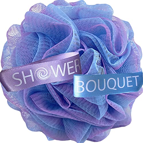 Loofah Bath-Sponge Swirl-Deep-Set-XL-75g by Shower Bouquet - Extra Large 4 Pa...