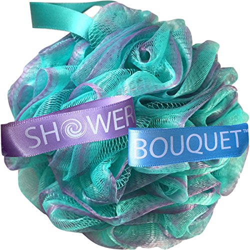 Loofah Bath-Sponge Swirl-Set-XL-75g by Shower Bouquet: Extra-Large Mesh Pouf ...