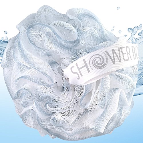 Loofah-Bath-Sponge XL-75g-Soft-Set by Shower Bouquet: 4-Pack-Pastel-Colors - ...