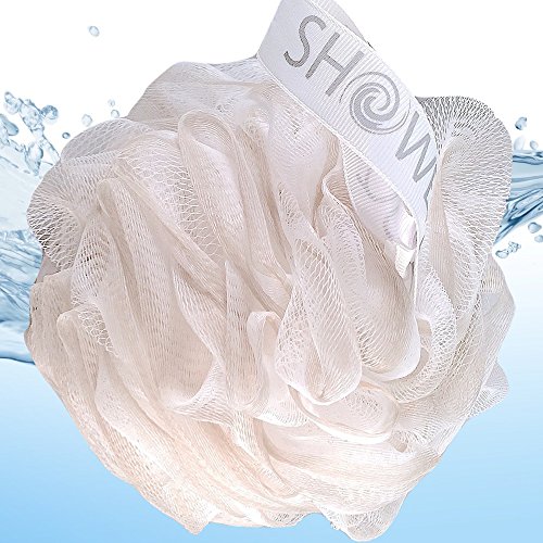 Loofah-Bath-Sponge XL-75g-Soft-Set by Shower Bouquet: 4-Pack-Pastel-Colors - ...